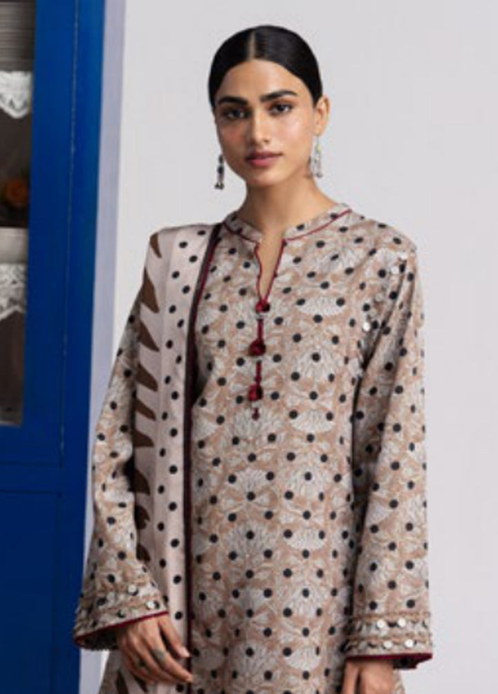 Coco by Zara Shahjahan Unstitched Printed Linen 3 Piece Suit CZ26UPL Elowen 7B - Casual Collection