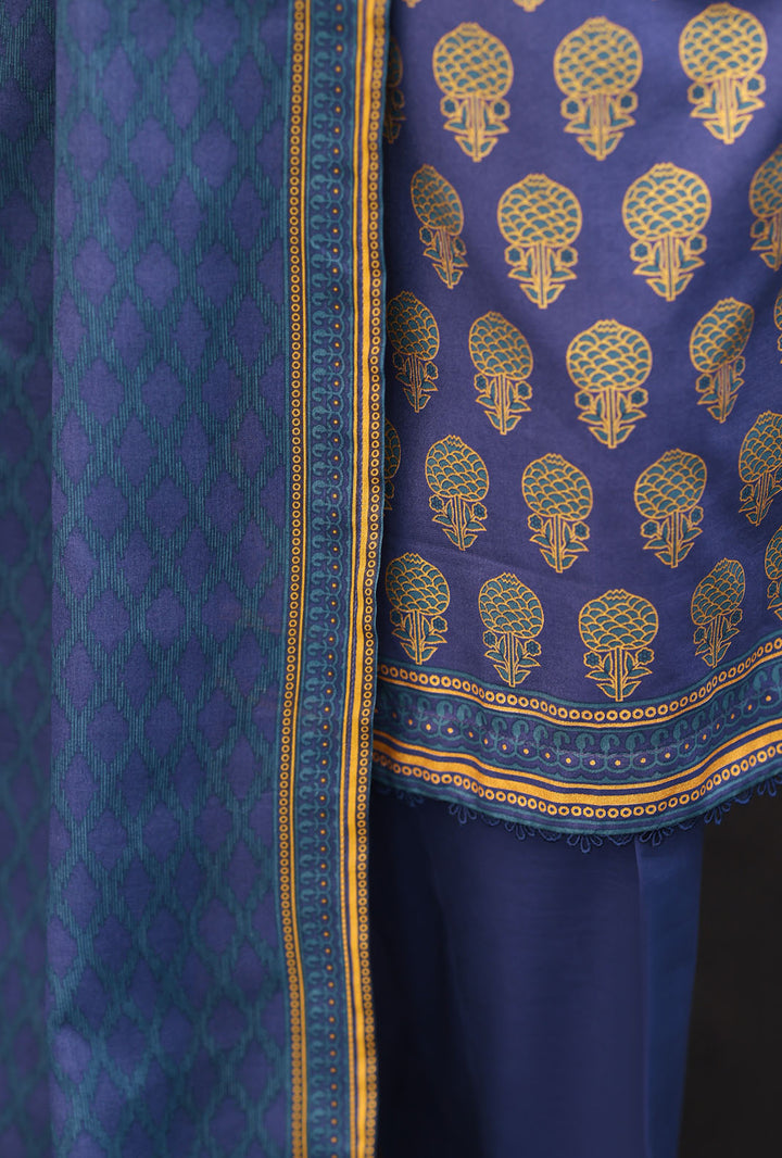Exclusive by HZ Textiles Unstitched Printed Lawn 3 Piece Suit EPC-7059 - Casual Collection