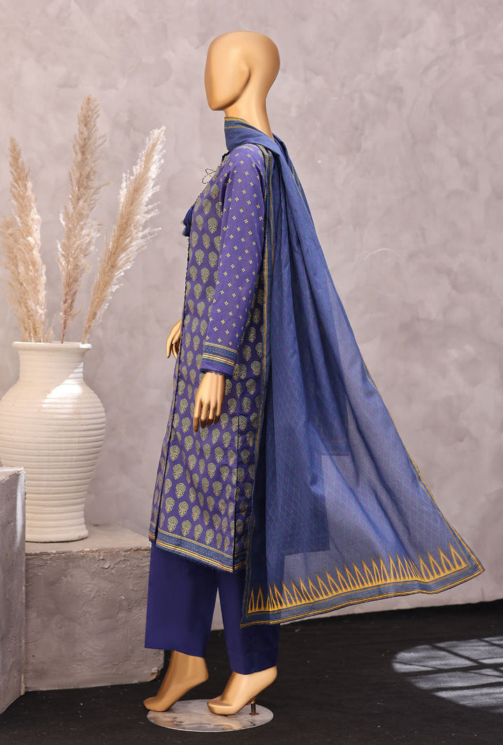 Exclusive by HZ Textiles Unstitched Printed Lawn 3 Piece Suit EPC-7059 - Casual Collection