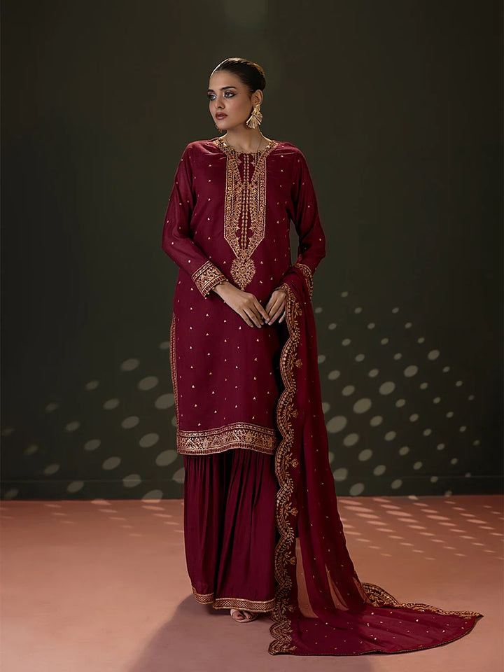 Salitex Women Embroidered Cotton 3 Piece Suit WRS3A24AN17 - Summer Collection