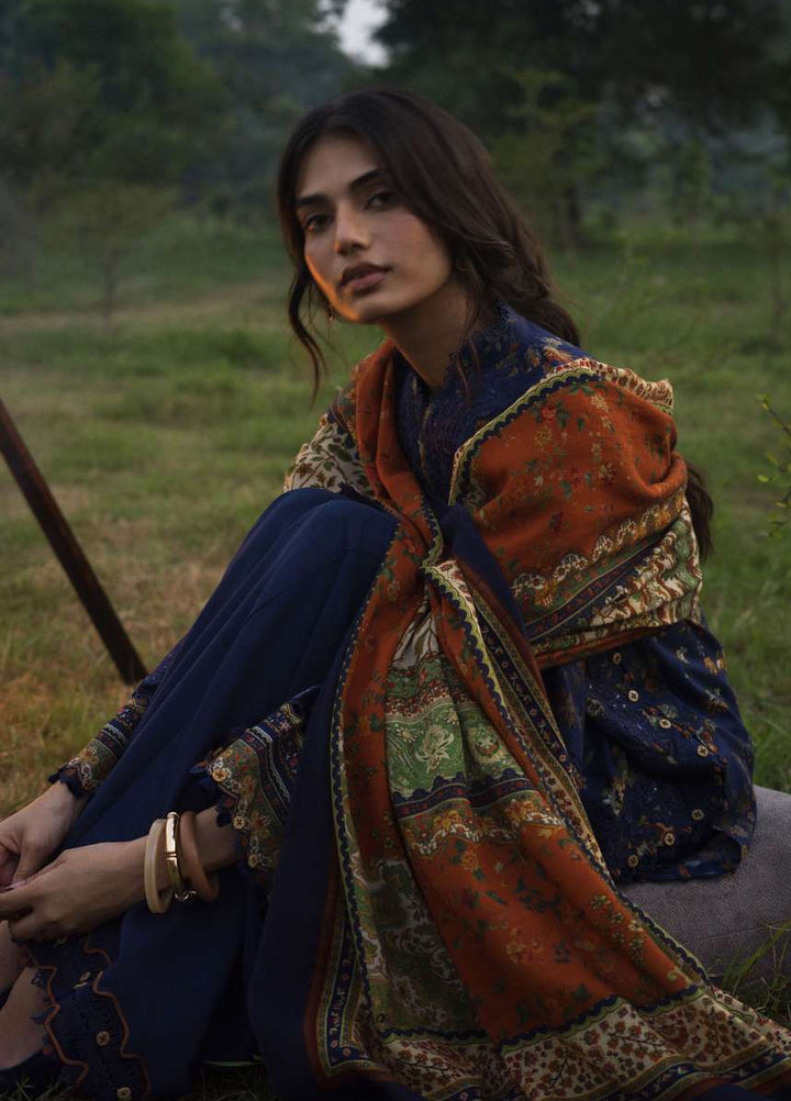 Wilderness by Elaf Unstitched Printed Khaddar 3 Piece Suit EL26UW Elsewhere EWR-8B - Winter Collection
