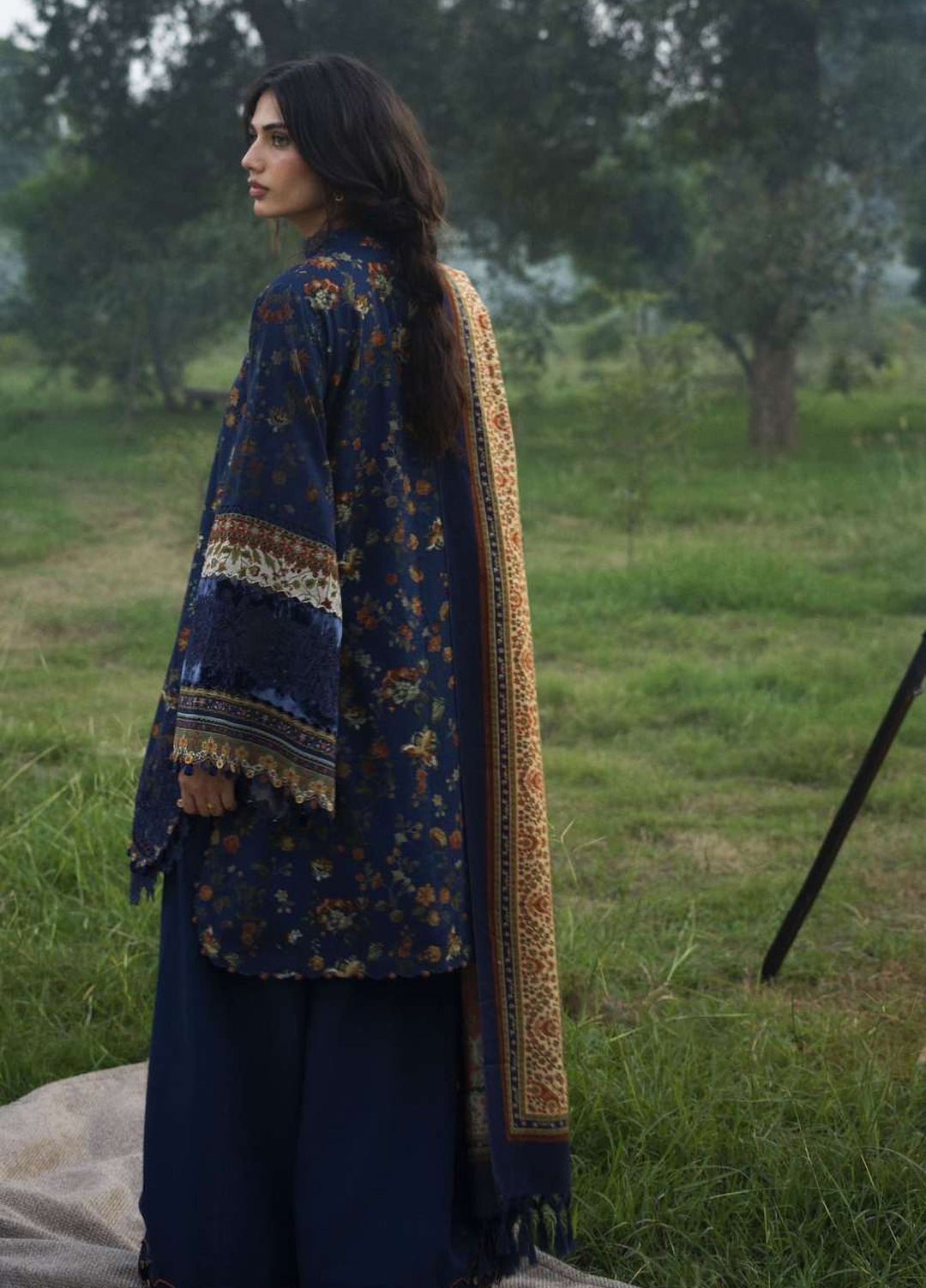 Wilderness by Elaf Unstitched Printed Khaddar 3 Piece Suit EL26UW Elsewhere EWR-8B - Winter Collection