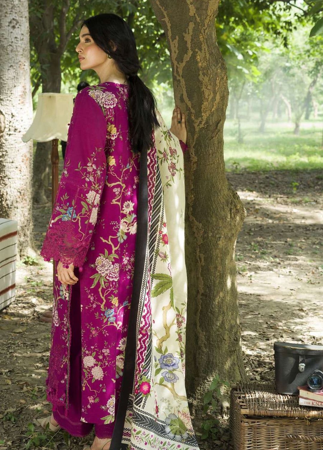 Wilderness by Elaf Unstitched Printed Khaddar 3 Piece Suit EL26UW Mulberry EWR-7B - Winter Collection