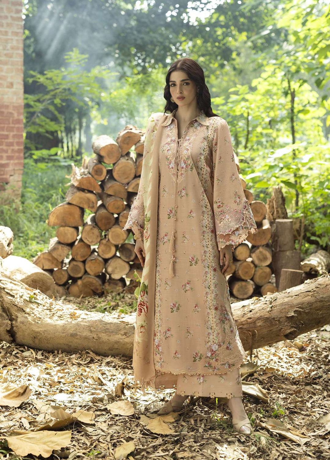 Wilderness by Elaf Unstitched Printed Khaddar 3 Piece Suit EL26UW Wilderness EWR-4A Primrose - Winter Collection