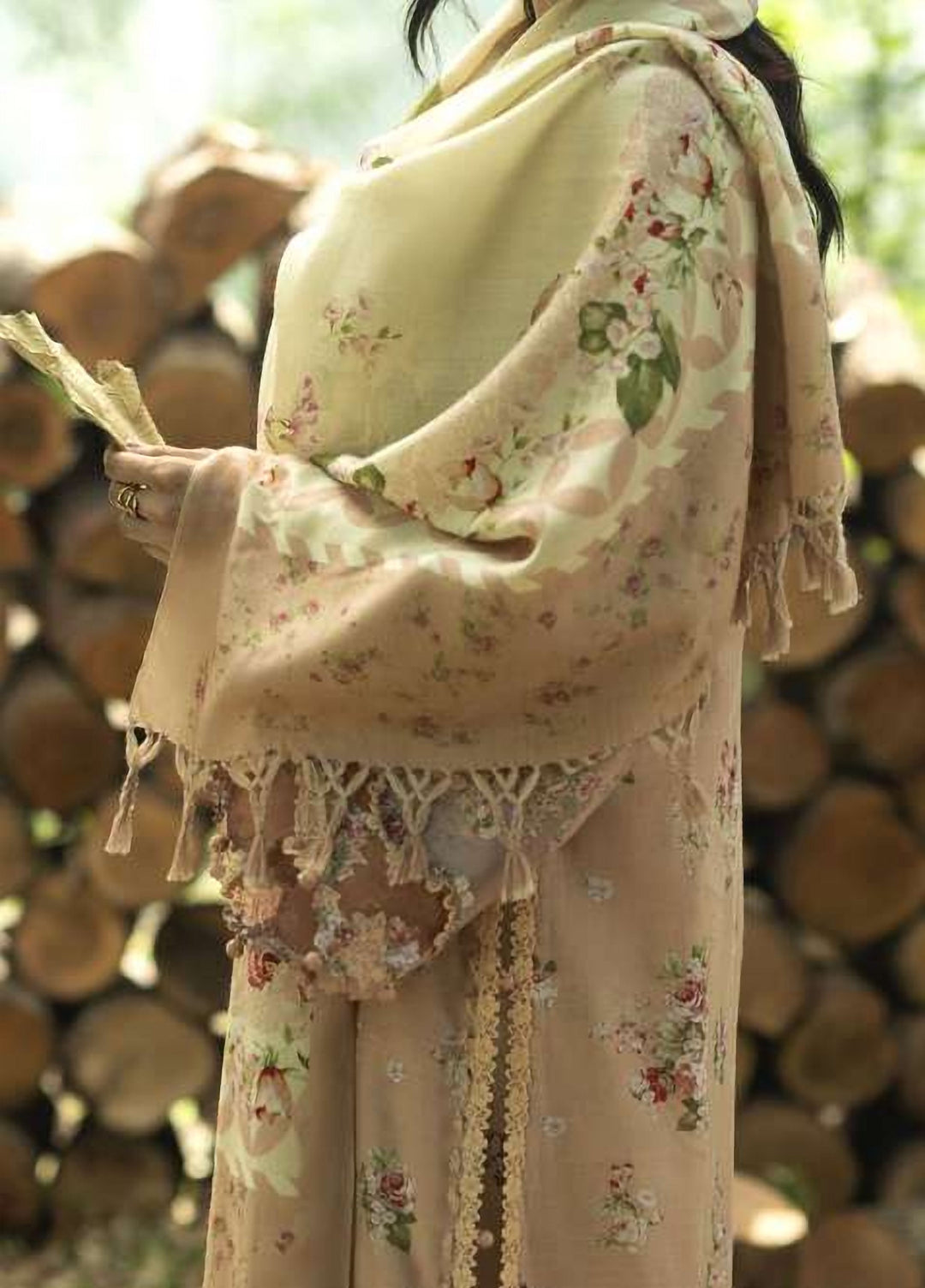 Wilderness by Elaf Unstitched Printed Khaddar 3 Piece Suit EL26UW Wilderness EWR-4A Primrose - Winter Collection