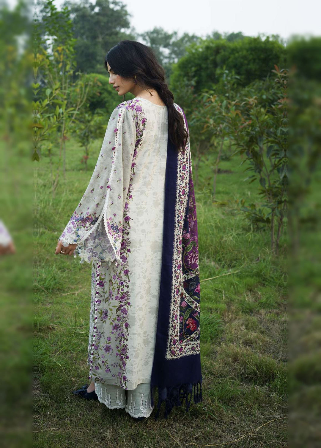 Wilderness by Elaf Unstitched Printed Khaddar 3 Piece Suit EL26UW Roam EWR-1B - Winter Collection