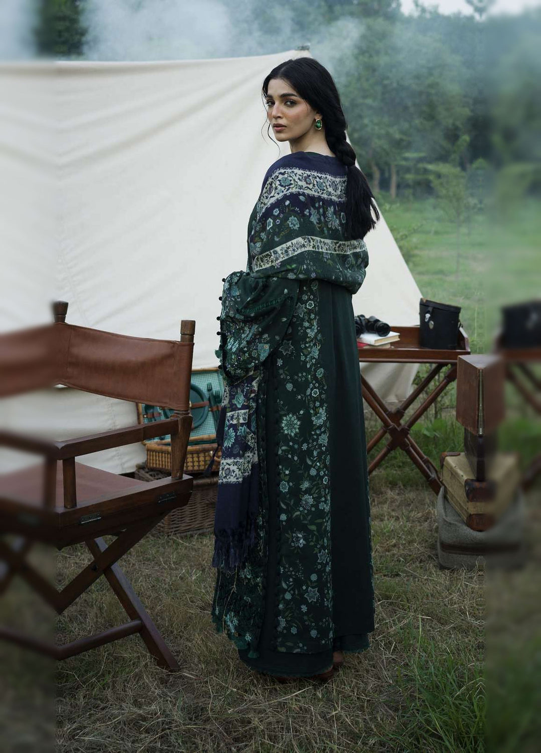 Wilderness by Elaf Unstitched Printed Khaddar 3 Piece Suit EL26UW Wintermint EWR-1A - Winter Collection