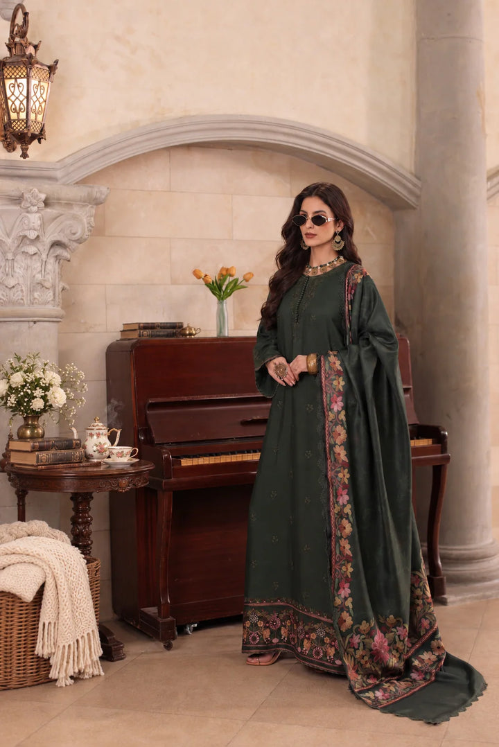Noor by Saadia Asad Unstitched Embroidered Linen 3 Piece Suit SA26UNL D2 B - Winter Collection