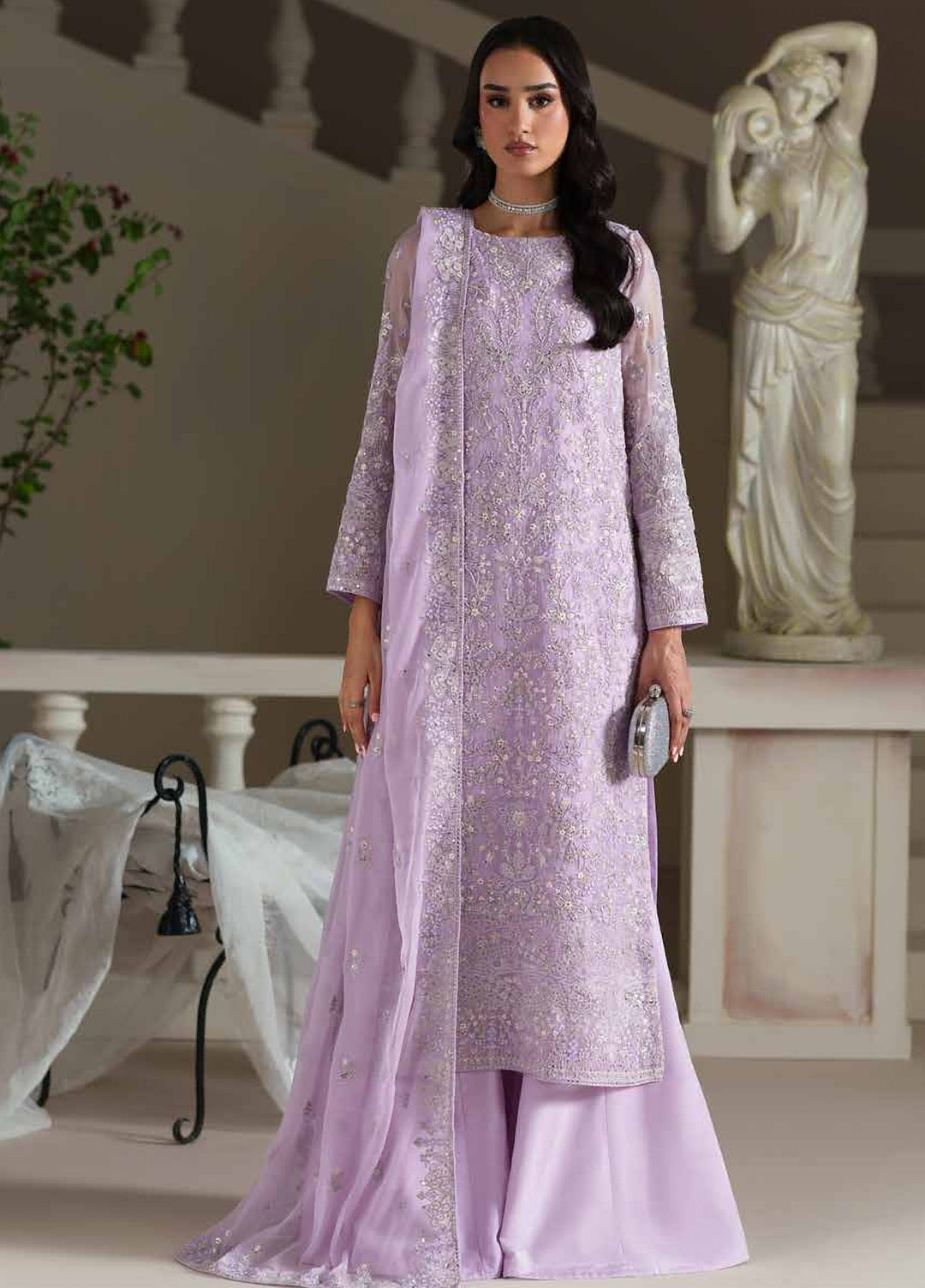 Modern Heirloom by Emaan Adeel Unstitched Embroidered Chiffon 3 Piece Suit EA26UMH Emmeline - Festive Collection
