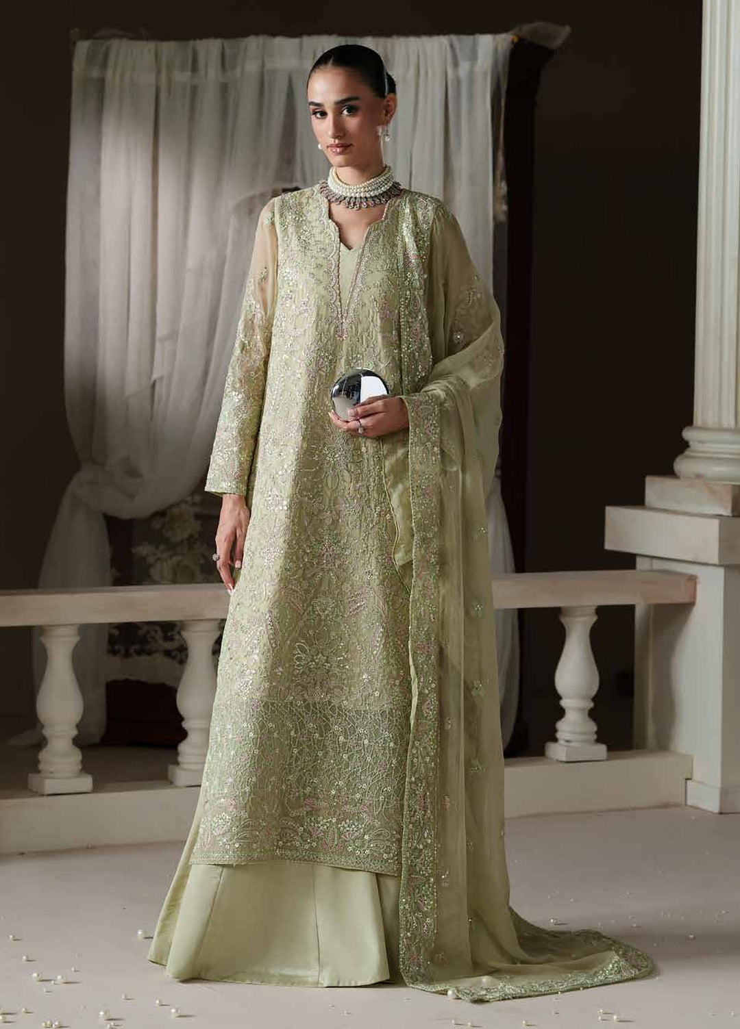 Modern Heirloom by Emaan Adeel Unstitched Embroidered Chiffon 3 Piece Suit EA26UMH Modern Belle - Festive Collection