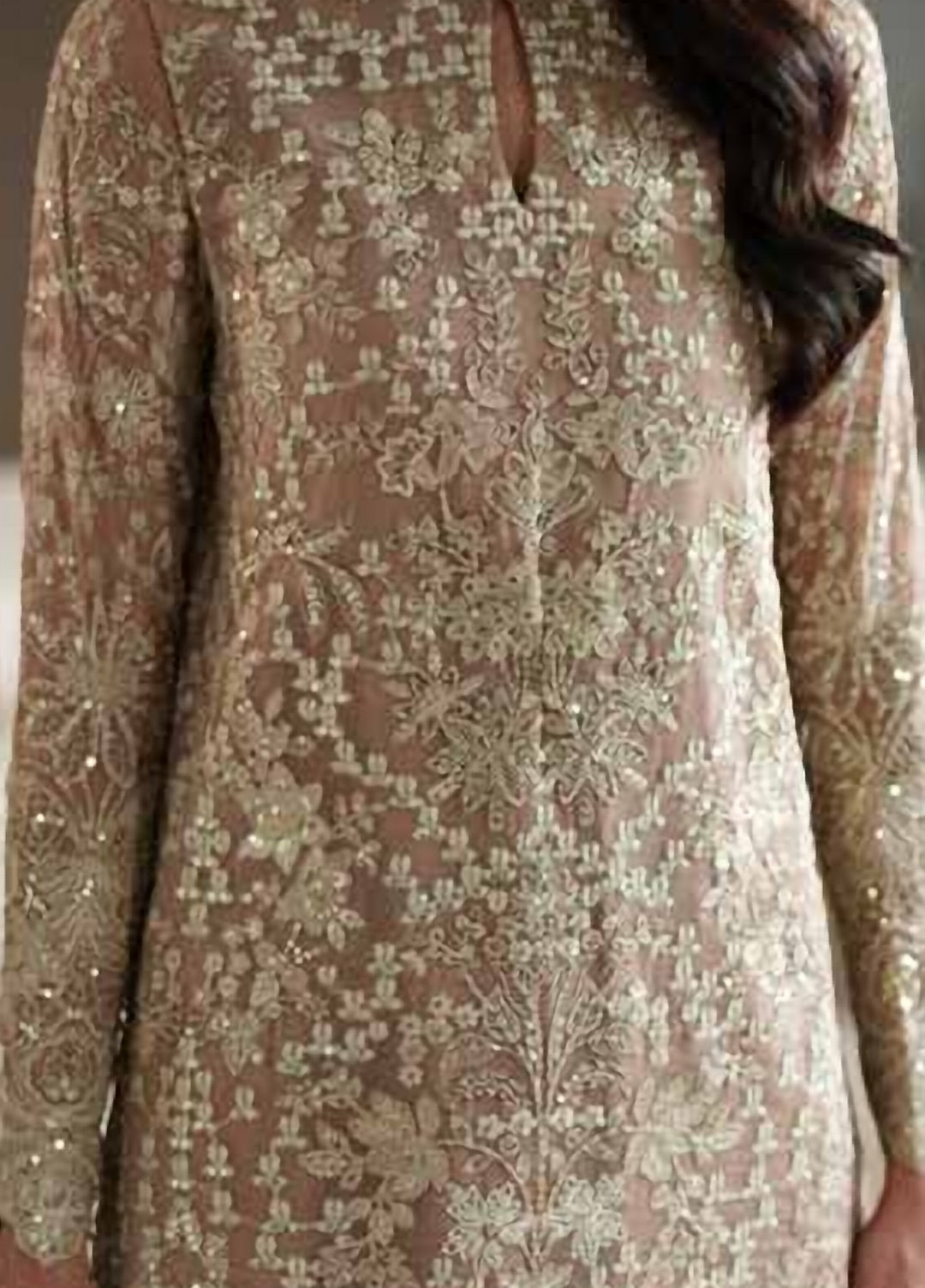 Modern Heirloom by Emaan Adeel Unstitched Embroidered Chiffon 3 Piece Suit EA26UMH Pearl Reverie - Festive Collection