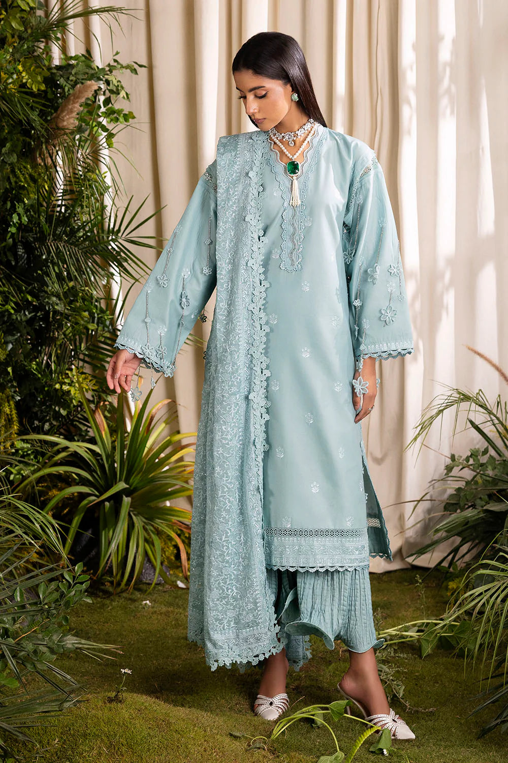 Slow Bloom by Gul Ahmed Unstitched Embroidered Lawn 3 Piece Suit GA26USB PM-62006 - Summer Collection