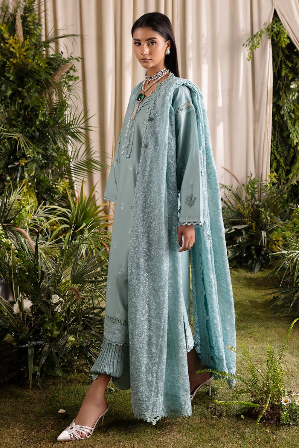 Slow Bloom by Gul Ahmed Unstitched Embroidered Lawn 3 Piece Suit GA26USB PM-62006 - Summer Collection