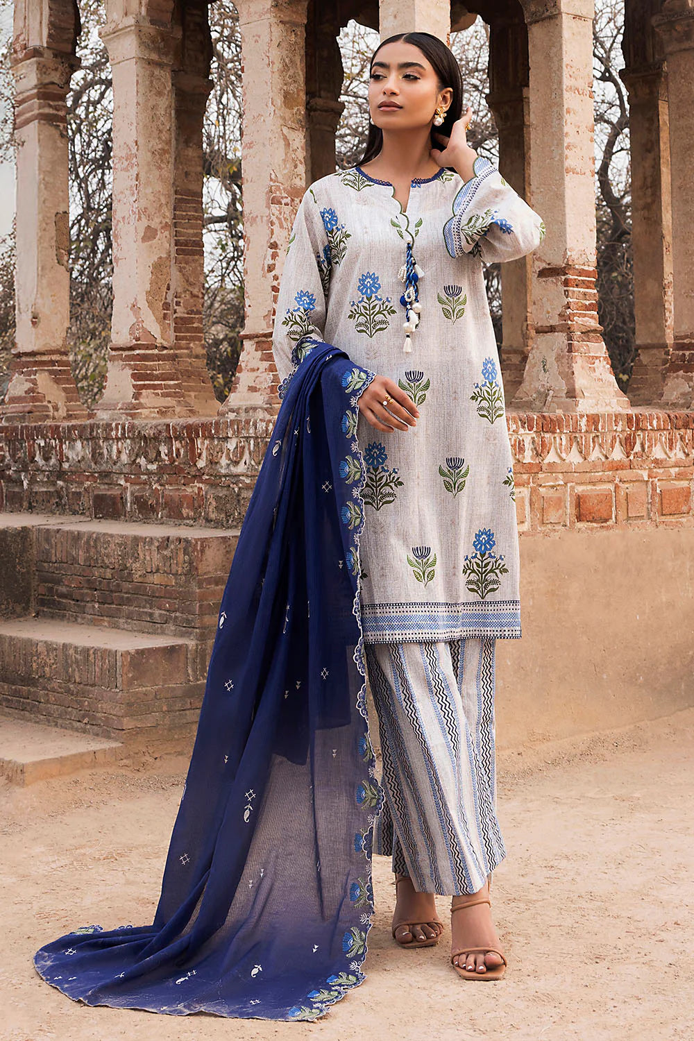 Mitti ki Khusboo by Gul Ahmed Unstitched Embroidered Lawn 3 Piece Suit GA26UMK DN-62012 - Summer Collection