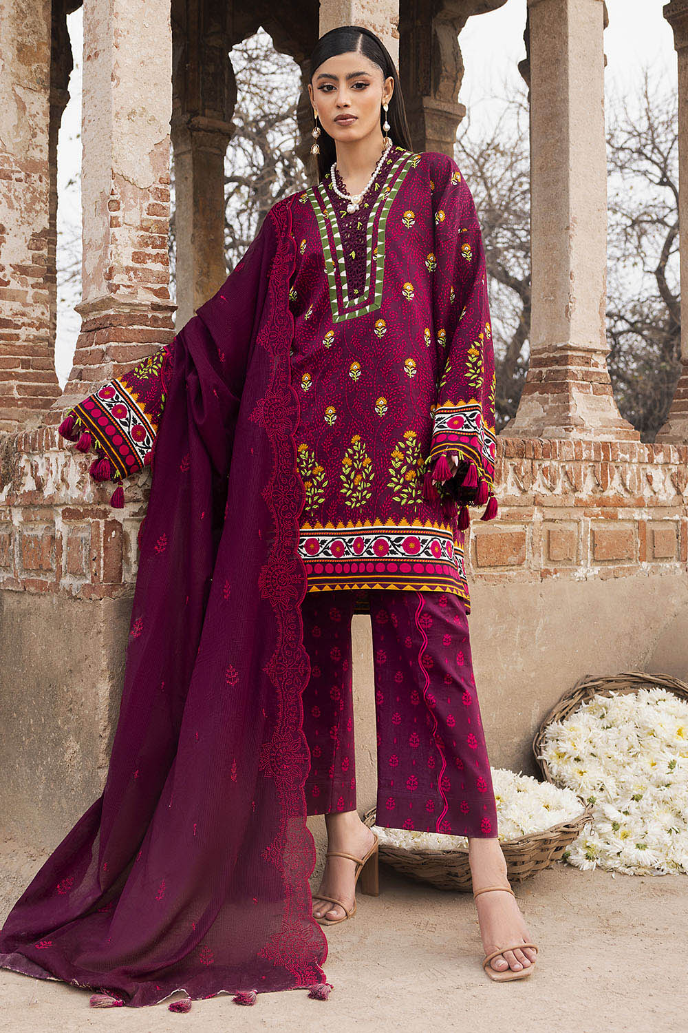 Mitti ki Khusboo by Gul Ahmed Unstitched Embroidered Lawn 3 Piece Suit GA26UMK DN-62013 - Summer Collection