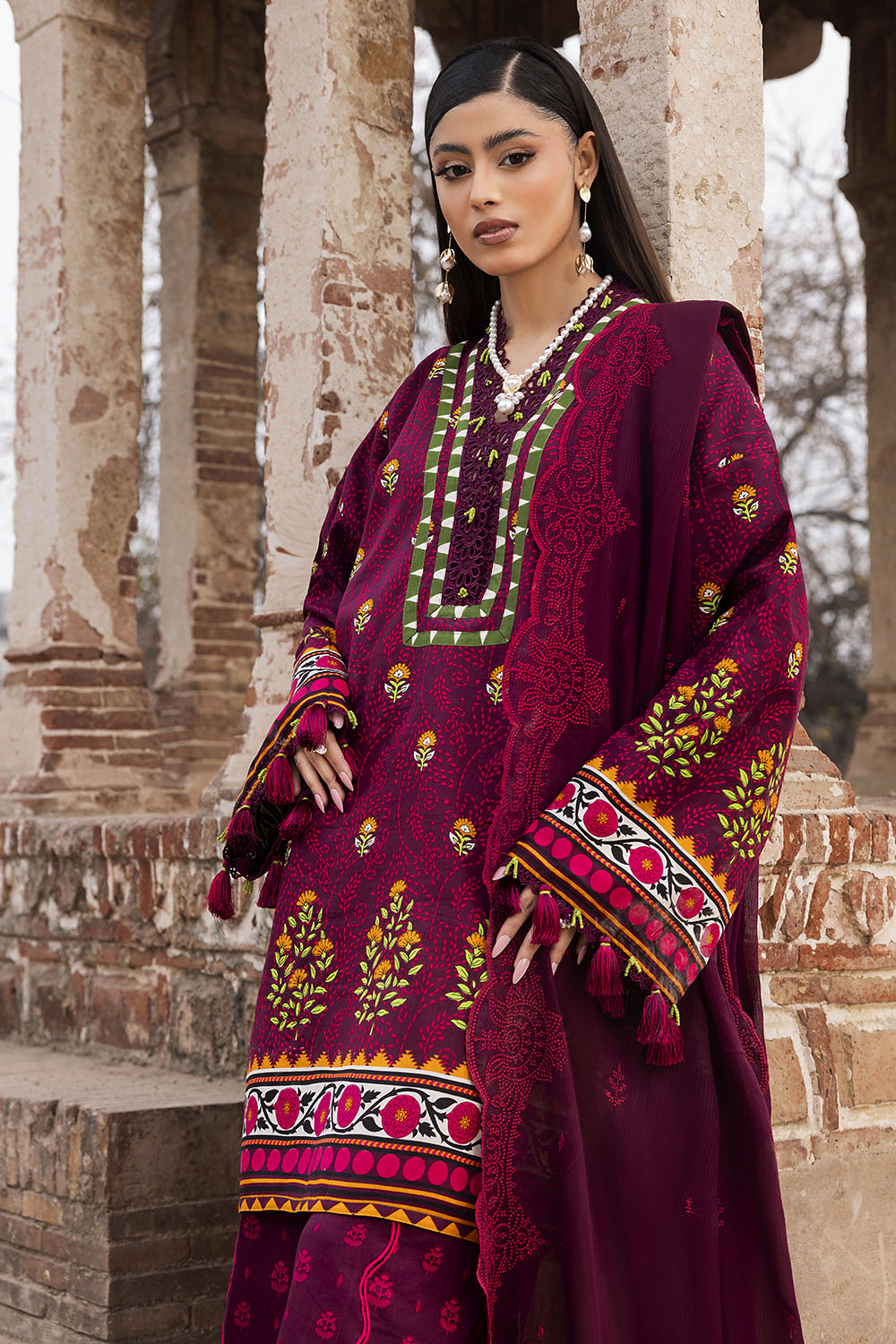 Mitti ki Khusboo by Gul Ahmed Unstitched Embroidered Lawn 3 Piece Suit GA26UMK DN-62013 - Summer Collection