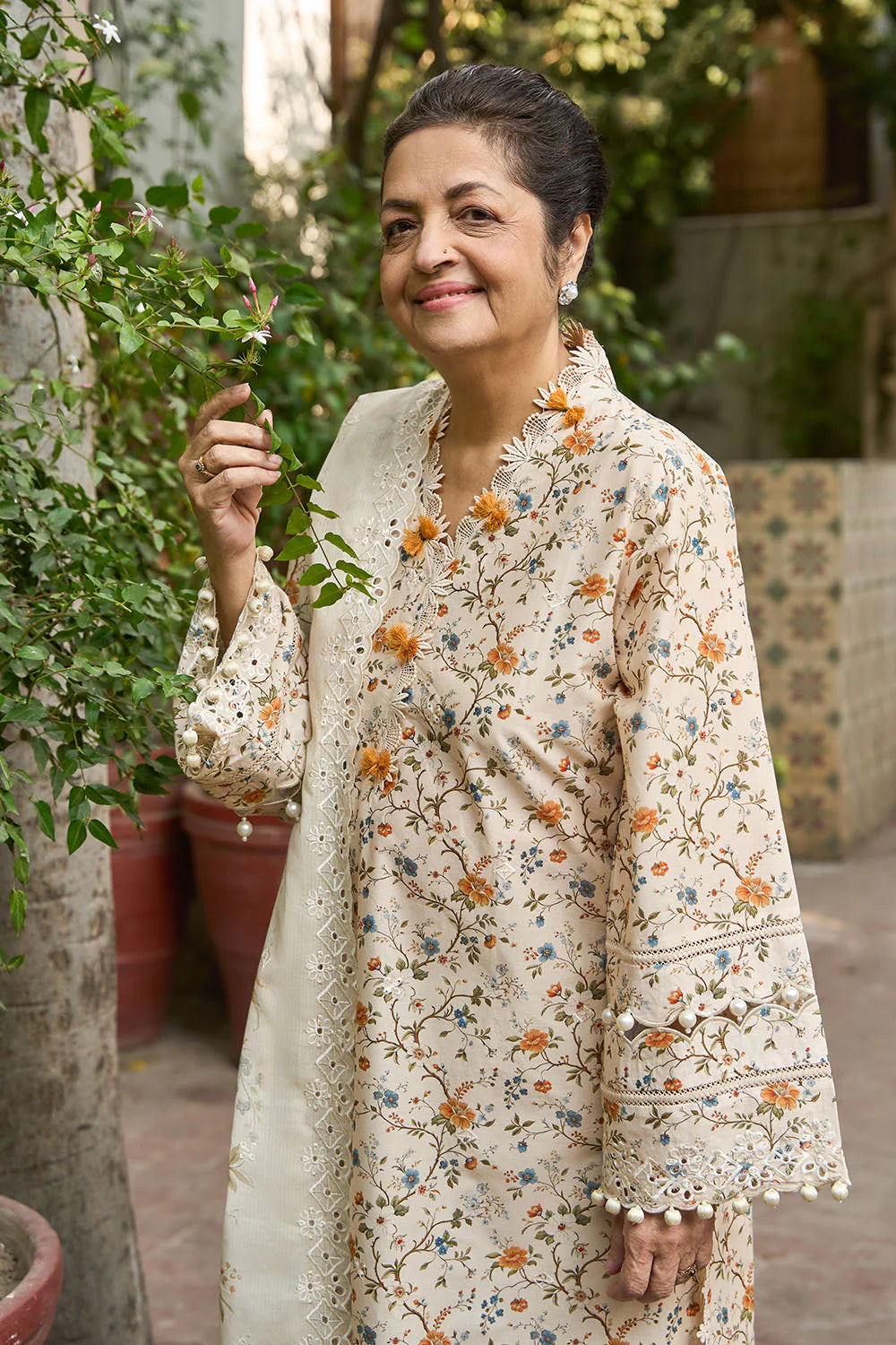 Tribute To Mother by Gul Ahmed Unstitched Embroidered Lawn 3 Piece Suit GA26UTM DN-62007 - Summer Collection