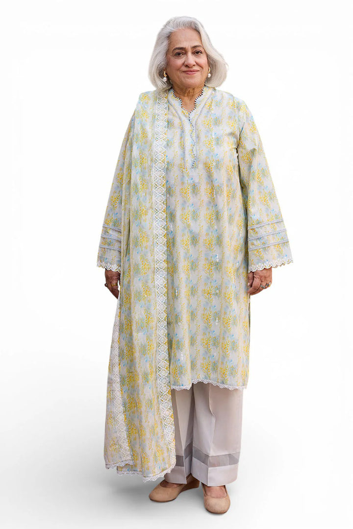 Tribute To Mother by Gul Ahmed Unstitched Embroidered Lawn 3 Piece Suit GA26UTM DN-62017 - Summer Collection