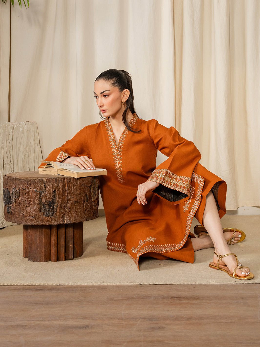 Izel Women Pret Embroidered Karandi 2 Piece Suit Esme - Summer Collection