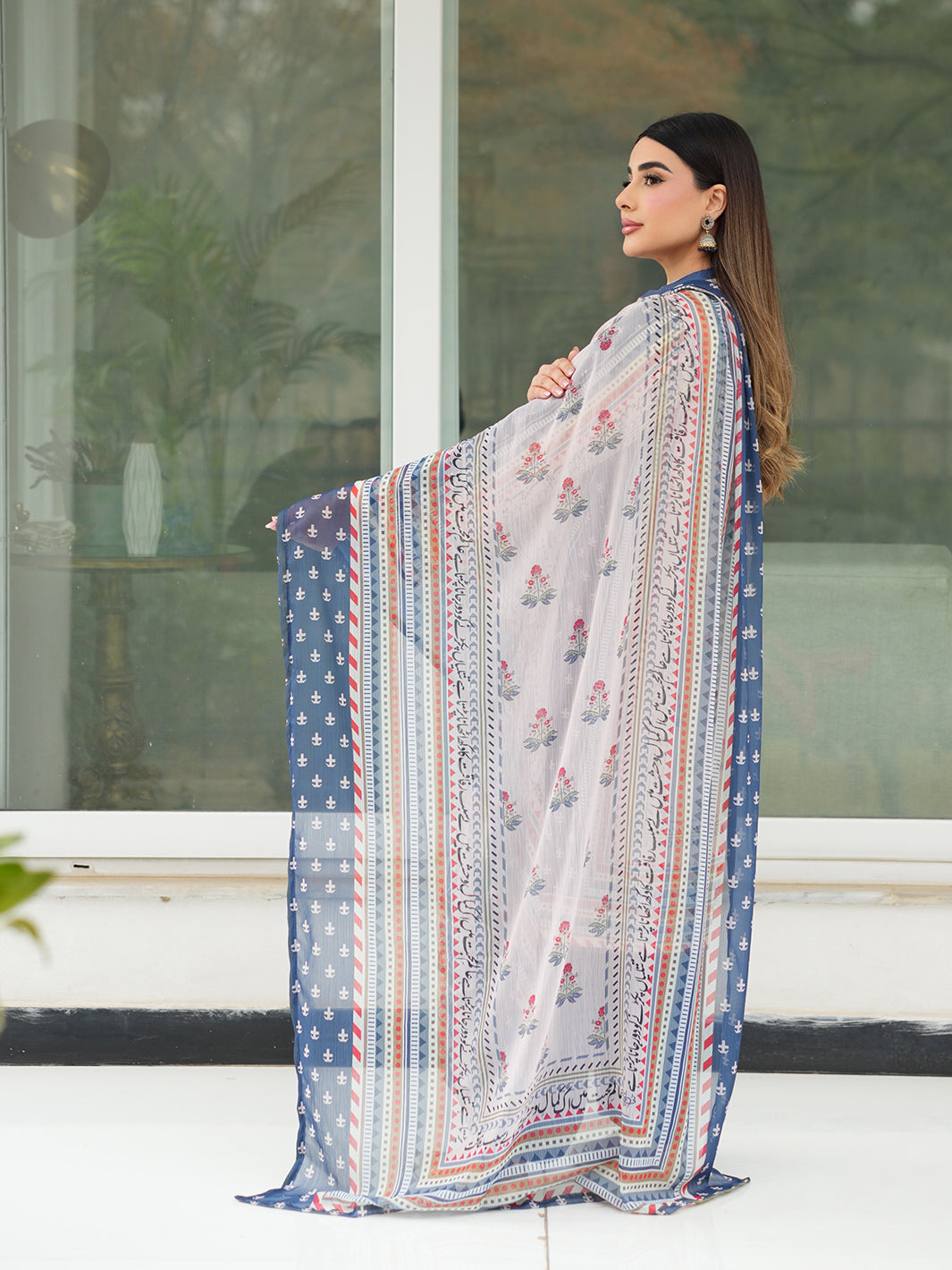 TNG Women Luxury Pret Printed Crepe 3 Piece Suit Asbaab - Casual Collection