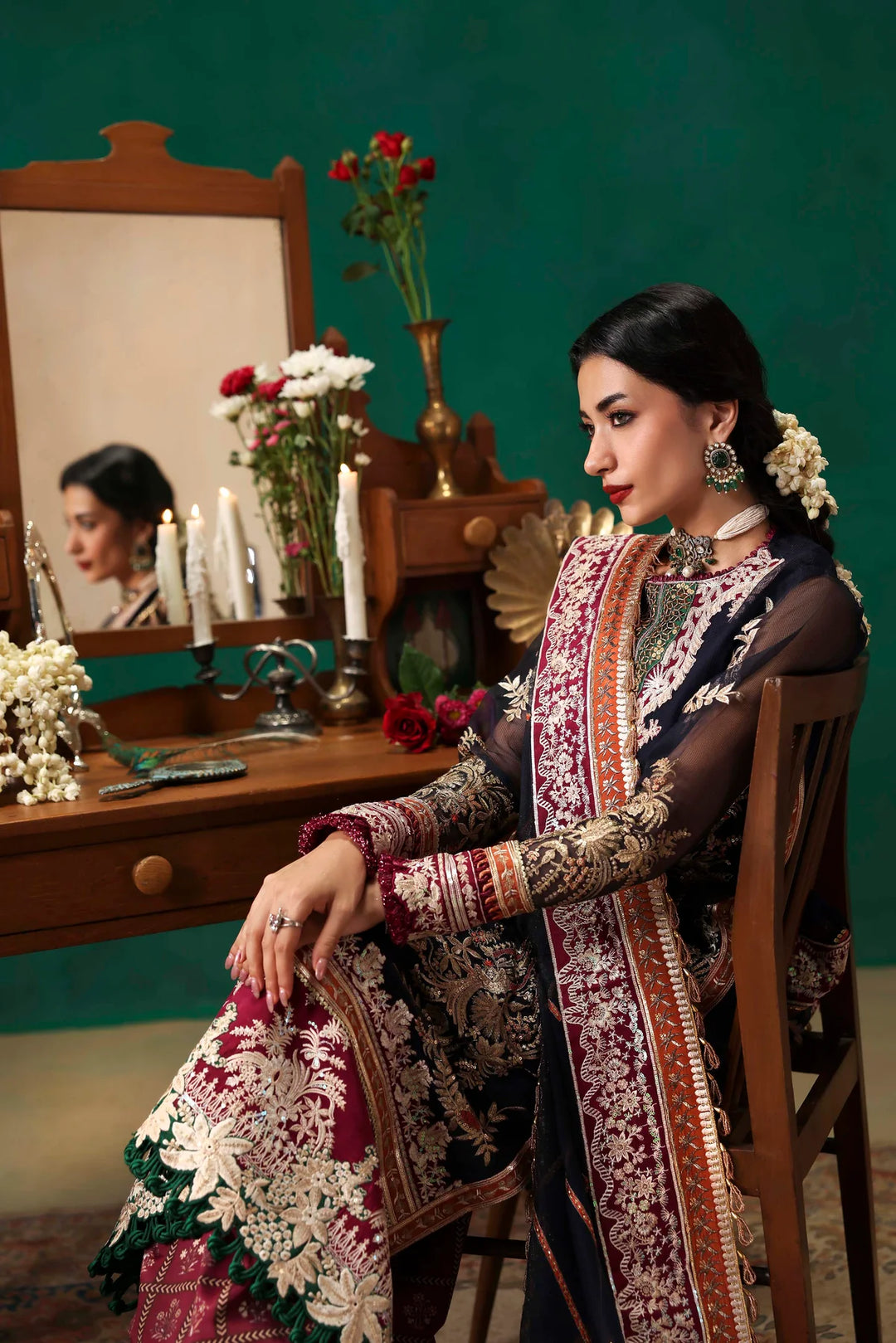 Sable Vogue Unstitched Embroidered Net 3 Piece Suit SV26UL FC-05-25 - Summer Collection