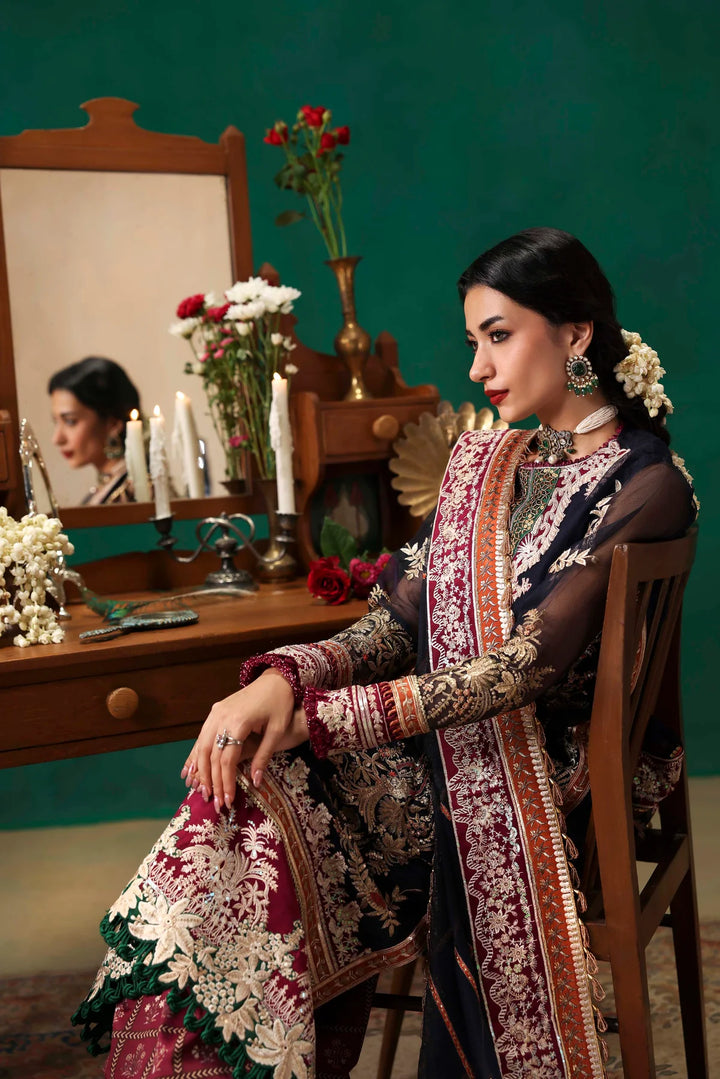 Sable Vogue Unstitched Embroidered Net 3 Piece Suit SV26UL FC-05-25 - Summer Collection