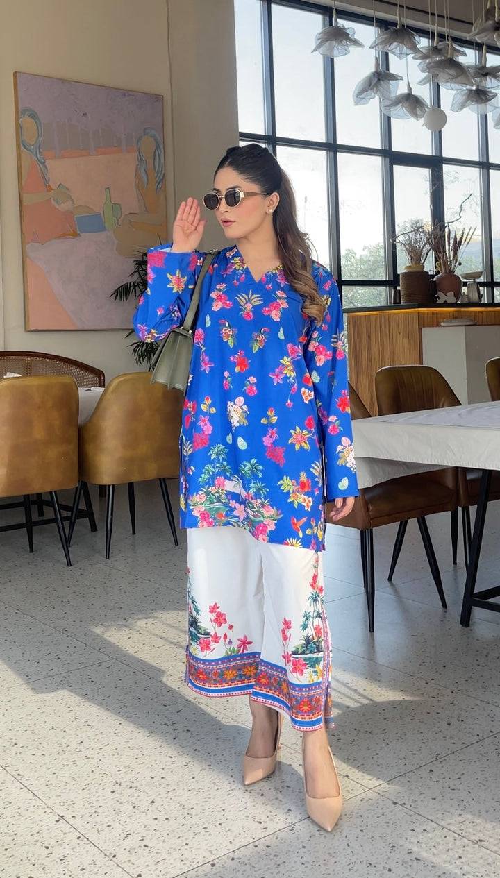 Dhaga Women Pret Printed 2 Piece Soft Crepe Pixie SS24DSP236 - Summer Collection