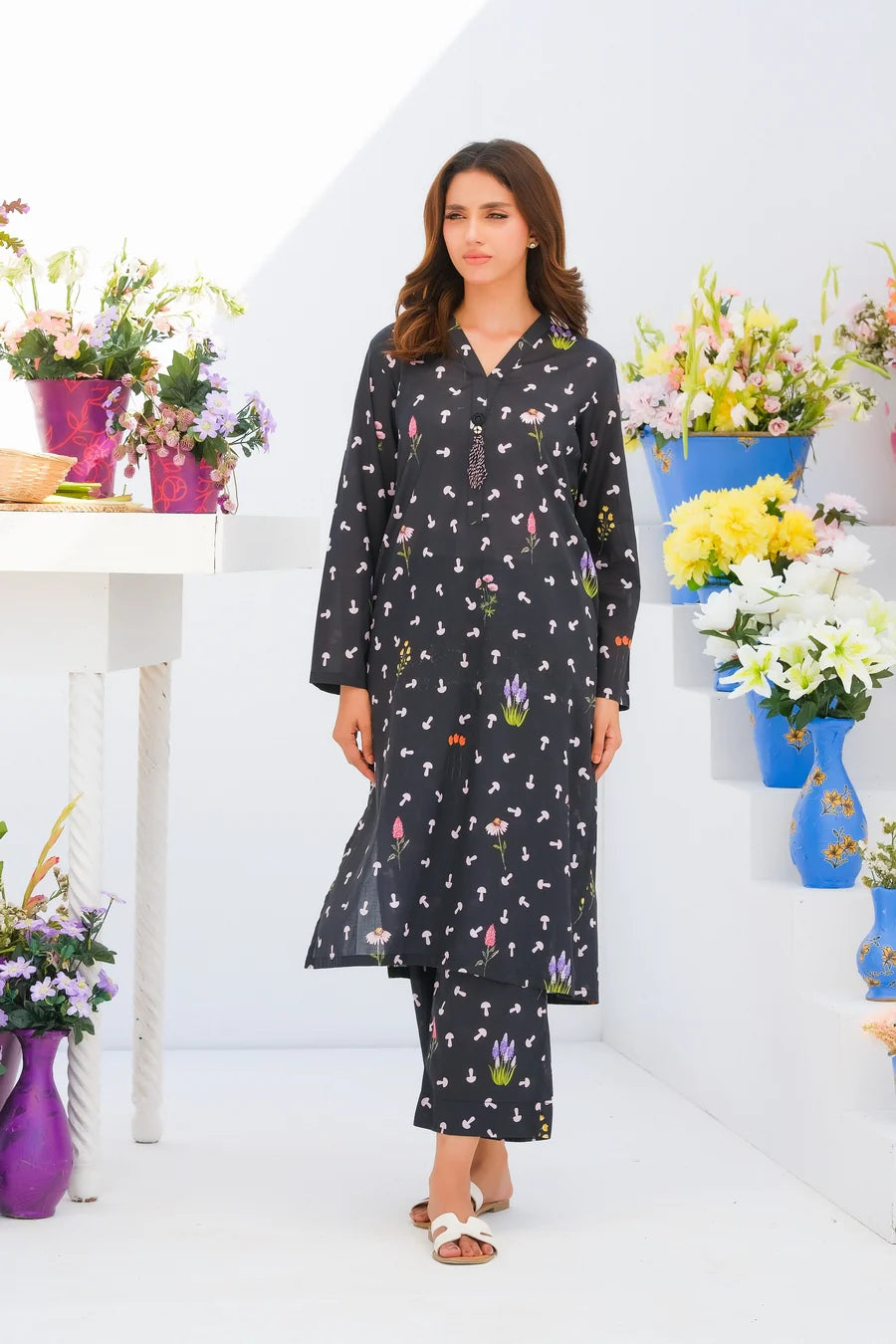 Dhaga Women Pret Printed 2 Piece Lawn Matching Separate FW24DSP0027 - Summer Collection