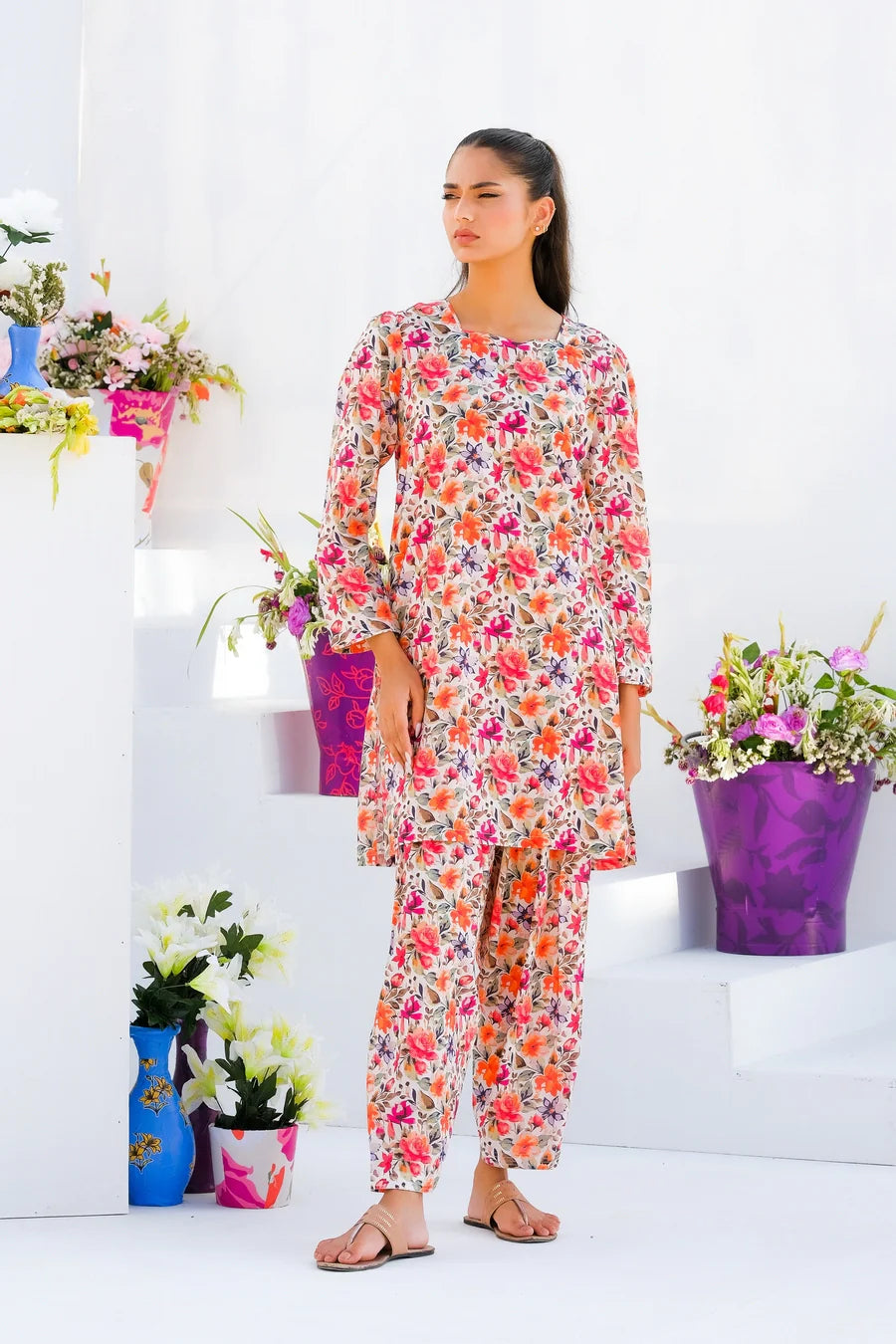 Dhaga Women Pret Printed 2 Piece Lawn Matching Separate FW24DSP0021 - Summer Collection