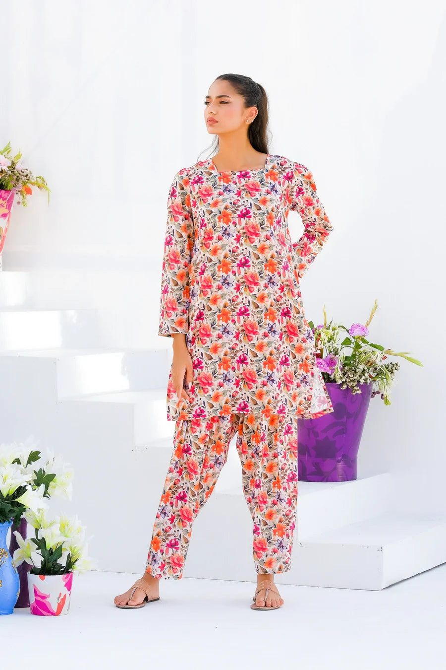 Dhaga Women Pret Printed 2 Piece Lawn Matching Separate FW24DSP0021 - Summer Collection