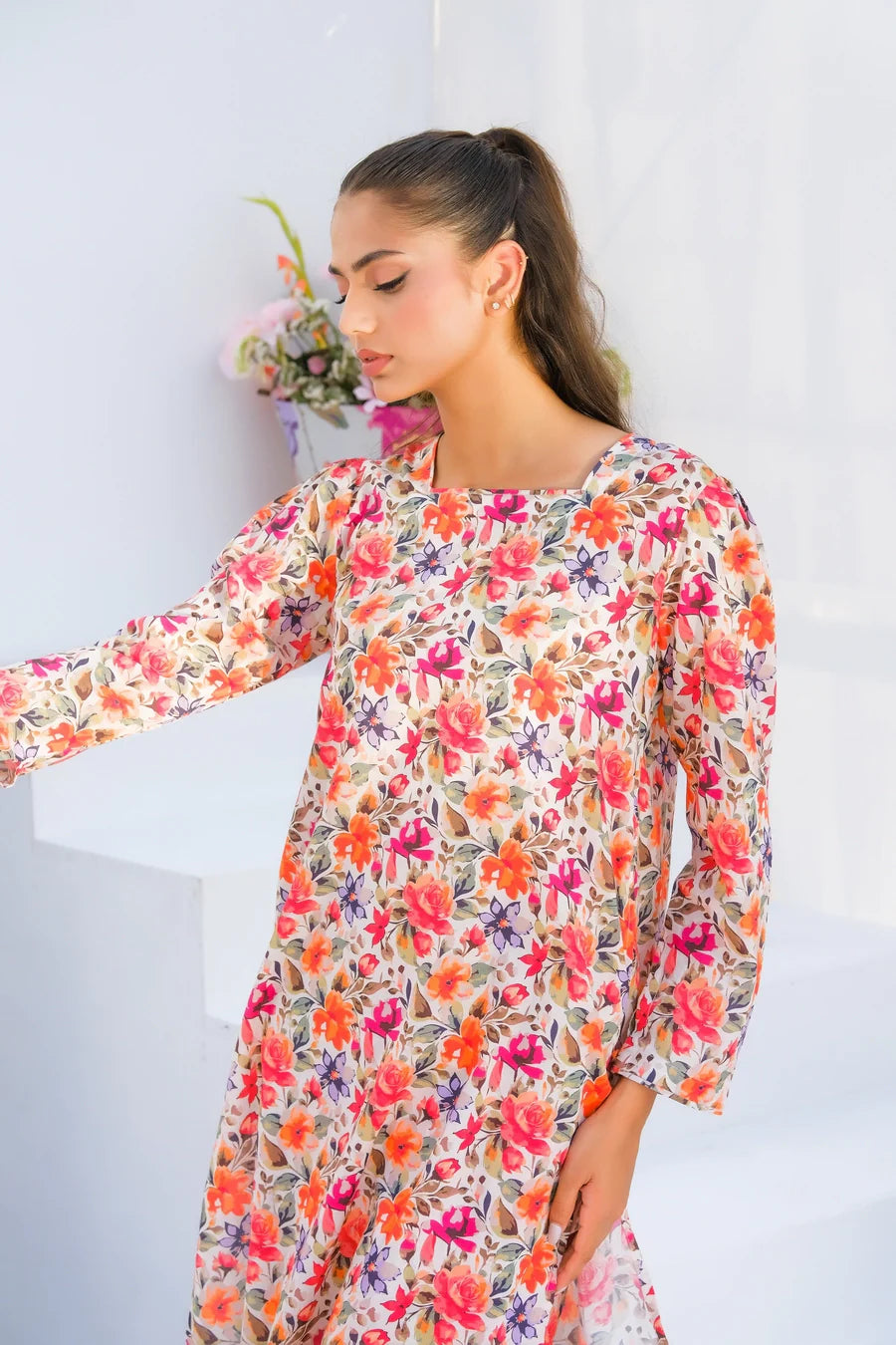 Dhaga Women Pret Printed 2 Piece Lawn Matching Separate FW24DSP0021 - Summer Collection