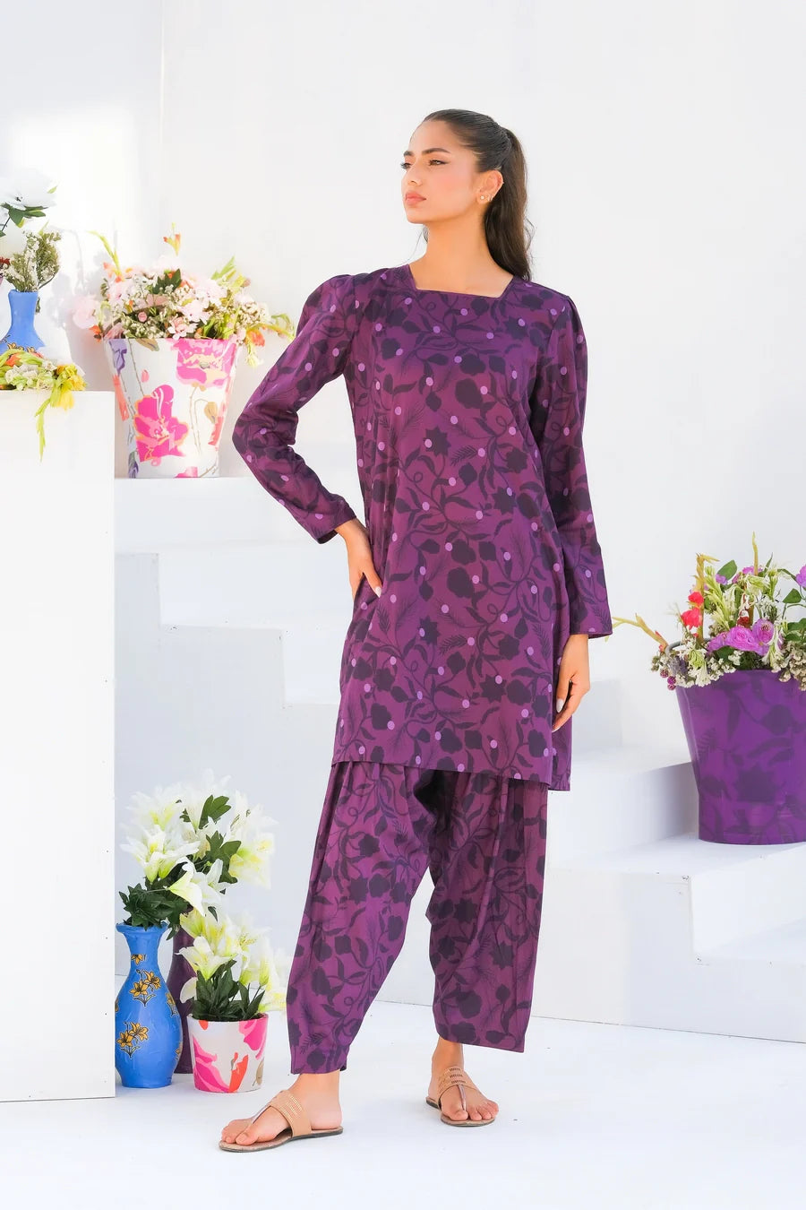 Dhaga Women Pret Printed 2 Piece Lawn Matching Separate FW24DSP0025 - Summer Collection