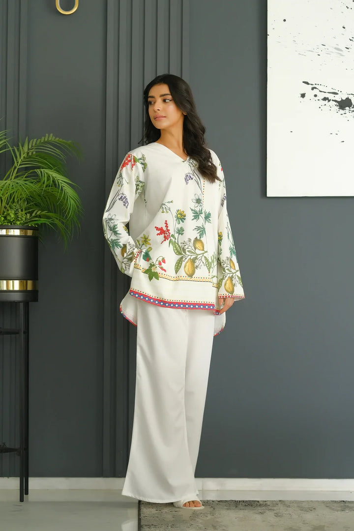 Dhaga Women Pret Printed 2 Piece Soft Crepe Tropical Tease SS24DSP205 - Summer Collection