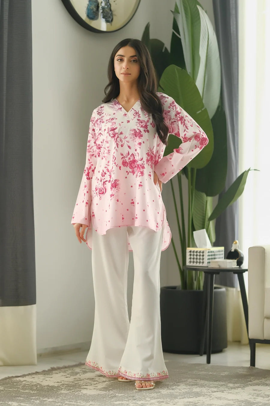 Dhaga Women Pret Printed 2 Piece Soft Crepe Ruby SS24DSP206 - Summer Collection