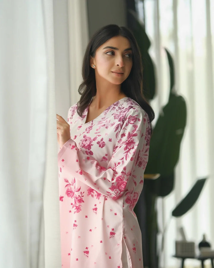 Dhaga Women Pret Printed 2 Piece Soft Crepe Ruby SS24DSP206 - Summer Collection