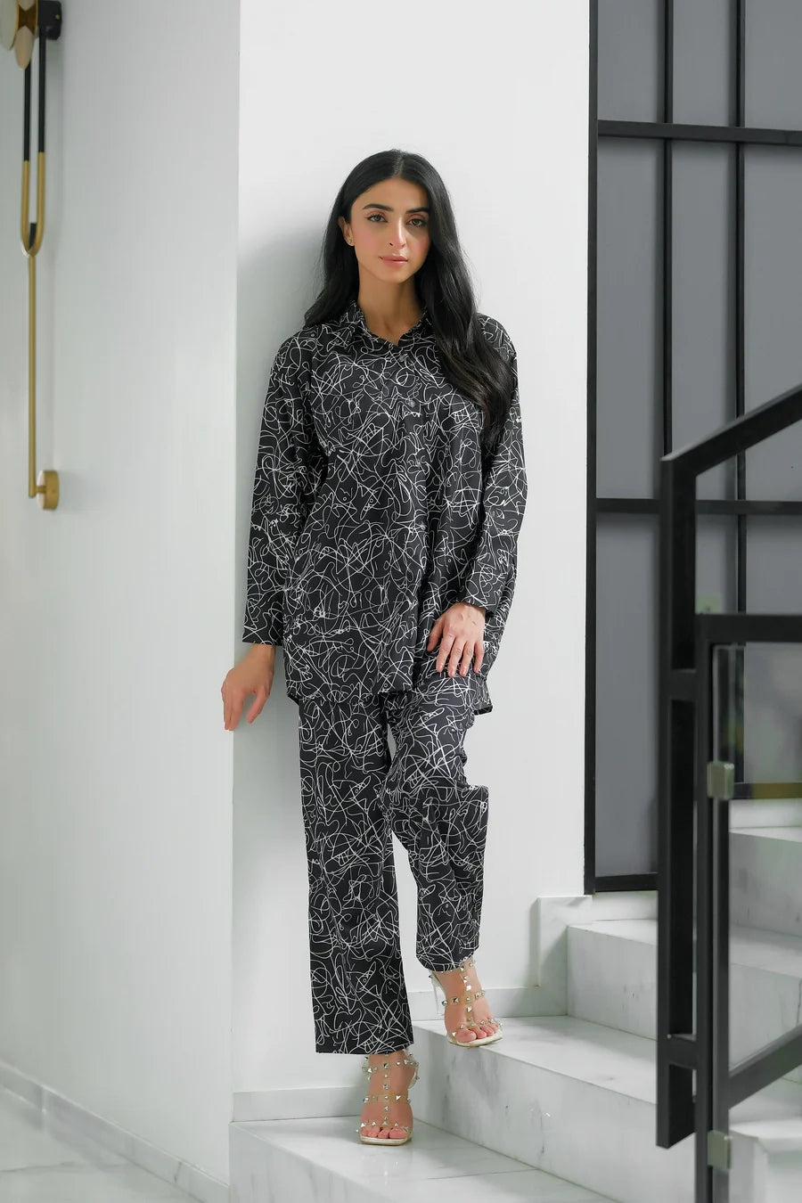 Dhaga Women Pret Printed 2 Piece Soft Crepe Tinsel SS24DSP223 - Summer Collection