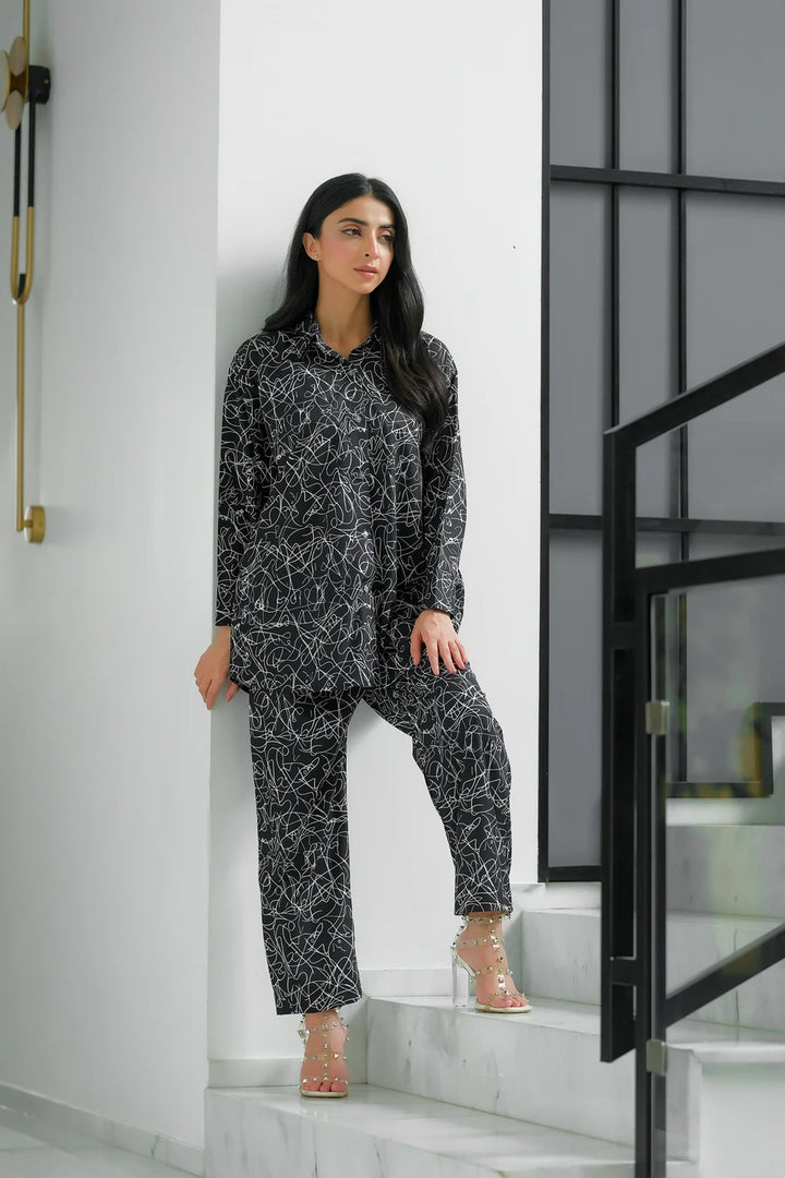 Dhaga Women Pret Printed 2 Piece Soft Crepe Tinsel SS24DSP223 - Summer Collection