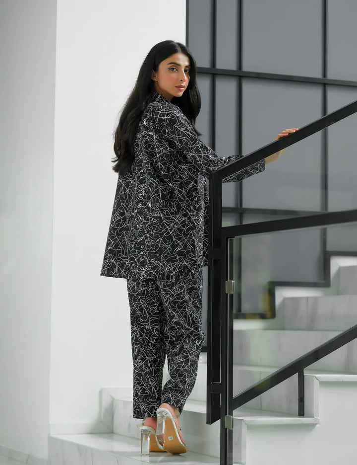 Dhaga Women Pret Printed 2 Piece Soft Crepe Tinsel SS24DSP223 - Summer Collection