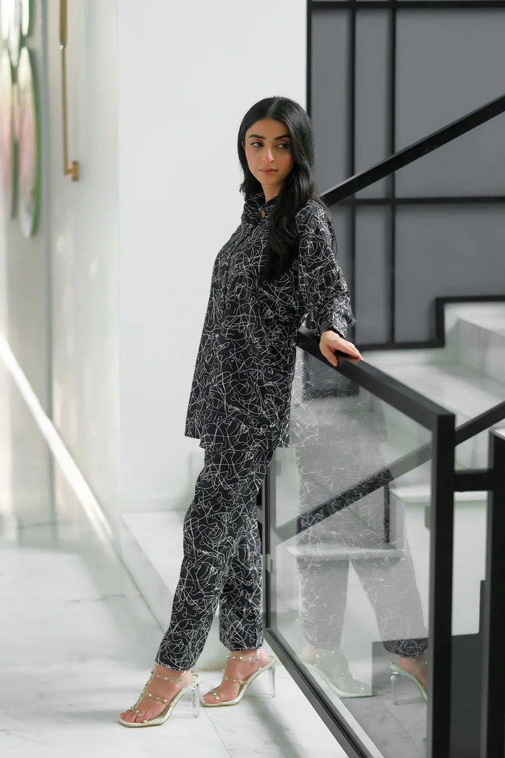 Dhaga Women Pret Printed 2 Piece Soft Crepe Tinsel SS24DSP223 - Summer Collection