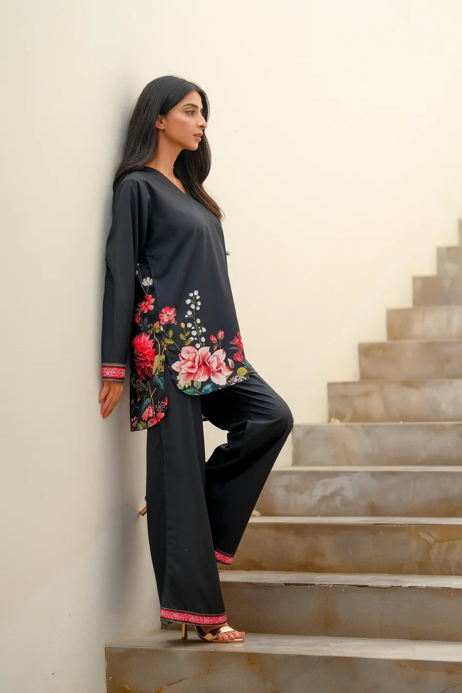 Dhaga Women Pret Printed 2 Piece Soft Crepe Dhalia SS24DSP203 - Summer Collection