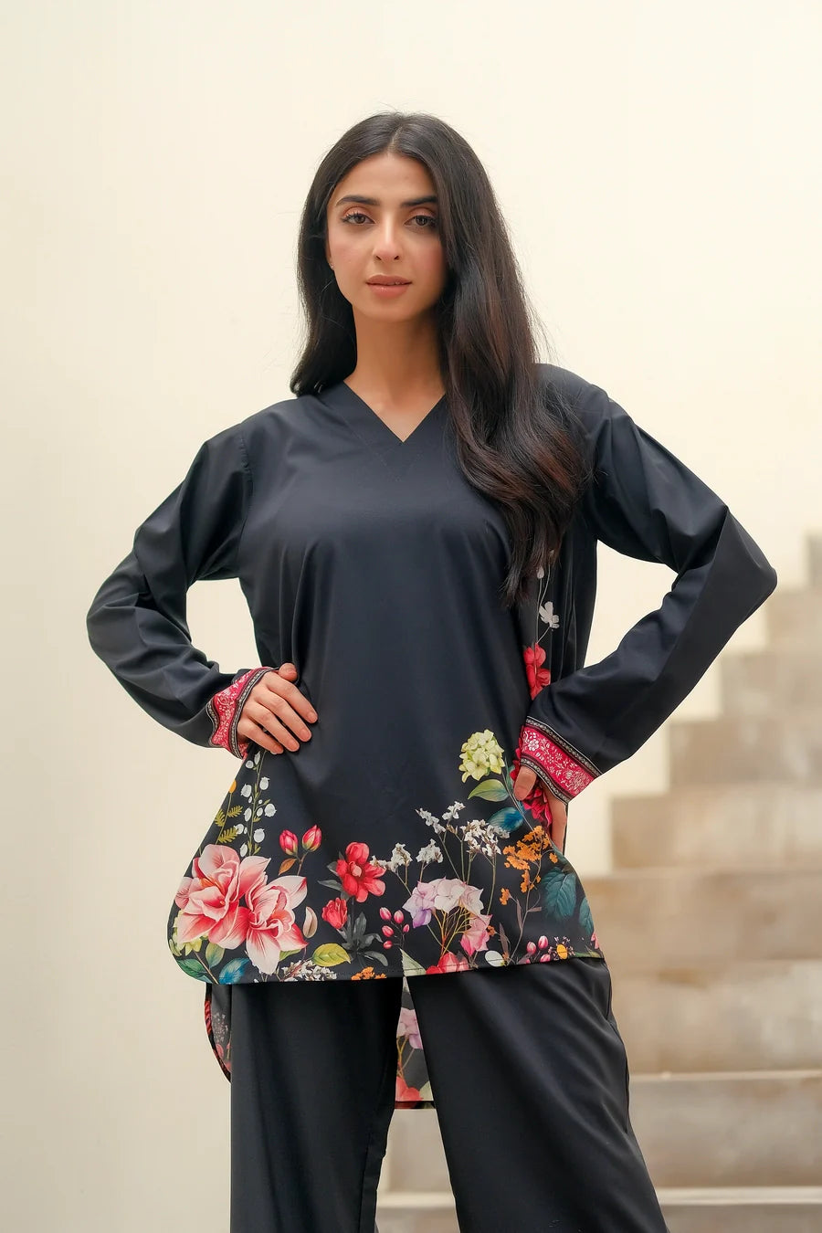 Dhaga Women Pret Printed 2 Piece Soft Crepe Dhalia SS24DSP203 - Summer Collection