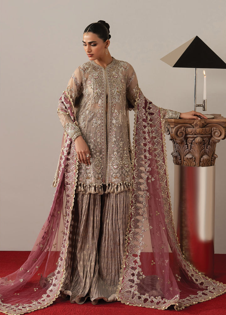 Aure by Afrozeh Unstitched Embroidered Organza 3 Piece Suit AF26UAW Gilded Grace FW01238 - Wedding Collection