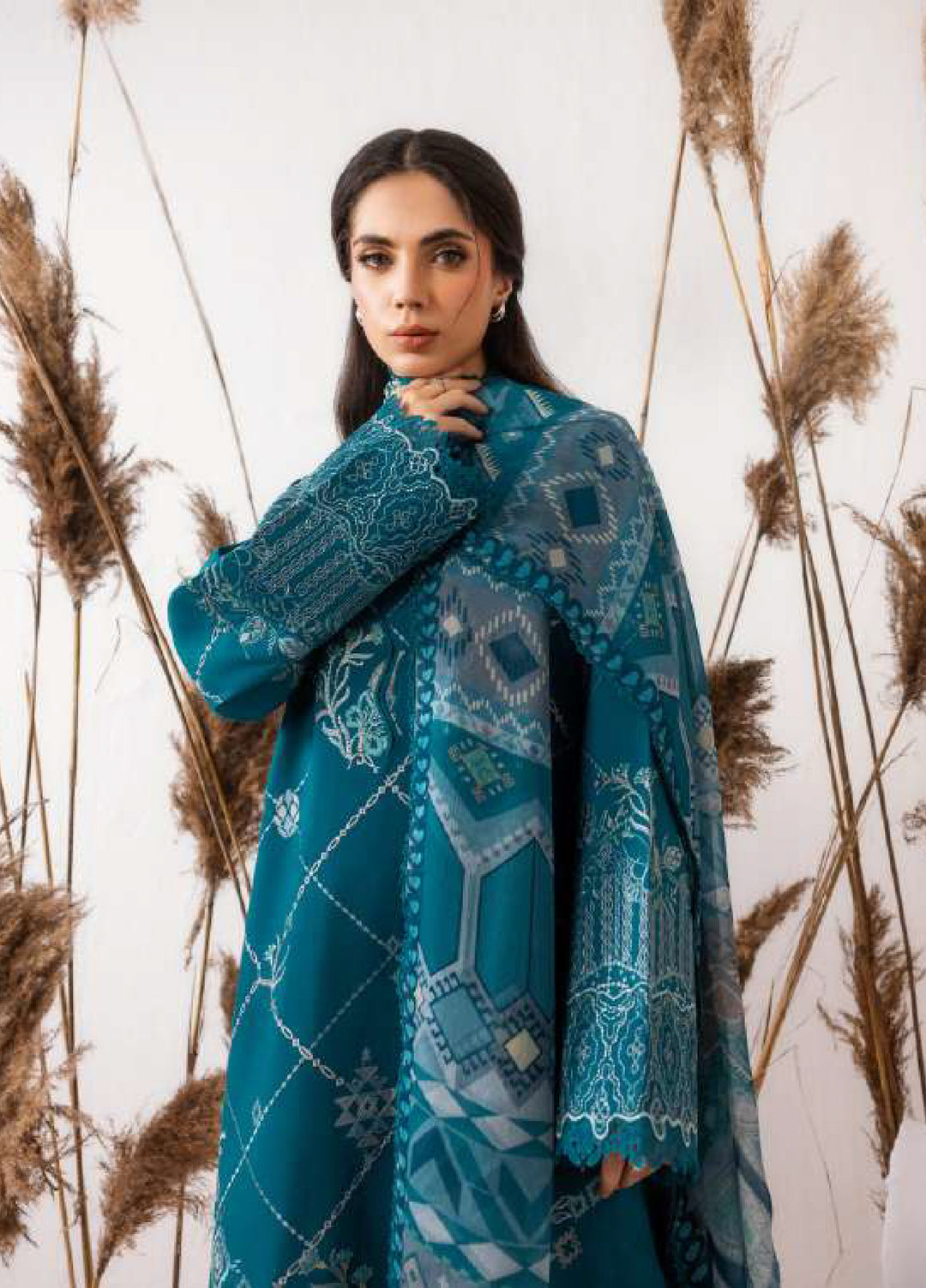 Intermix Zync by Florent Unstitched Embroidered Viscose 3 Piece Suit FL26UIZ FZ-2A - Casual Collection