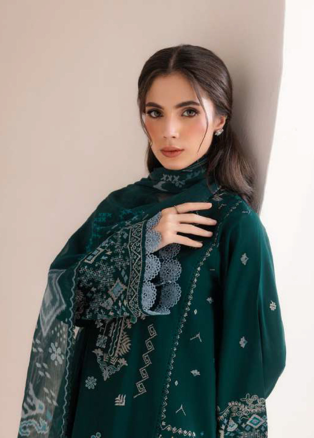 Intermix Zync by Florent Unstitched Embroidered Viscose 3 Piece Suit FL26UIZ FZ-5B - Casual Collection