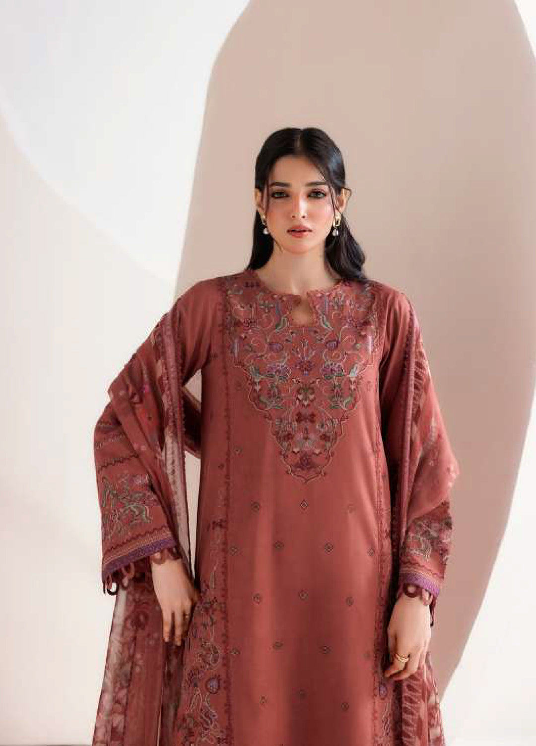 Intermix Zync by Florent Unstitched Embroidered Viscose 3 Piece Suit FL26UIZ FZ-6B - Casual Collection