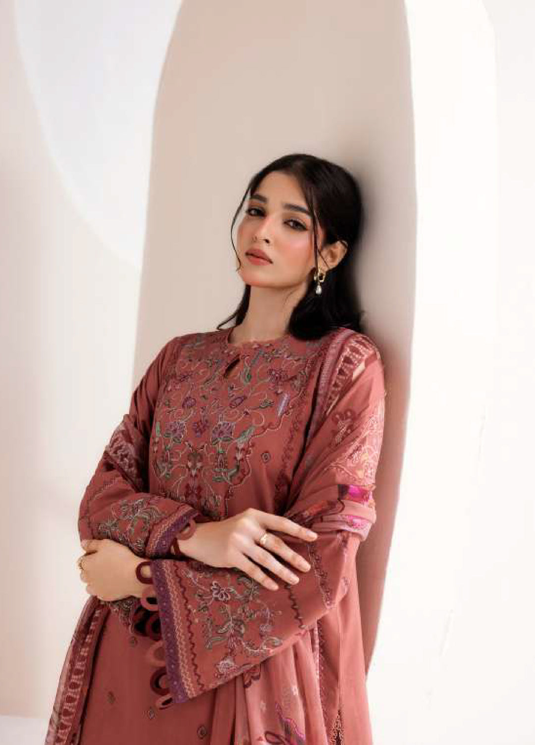 Intermix Zync by Florent Unstitched Embroidered Viscose 3 Piece Suit FL26UIZ FZ-6B - Casual Collection