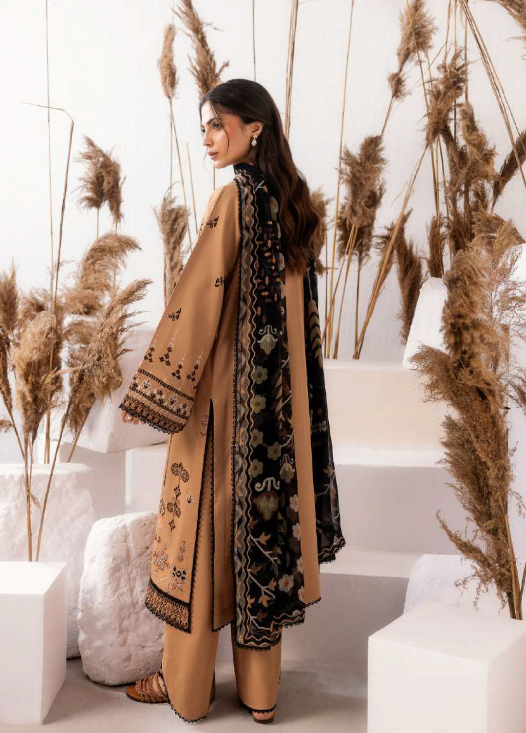 Intermix Zync by Florent Unstitched Embroidered Viscose 3 Piece Suit FL26UIZ FZ-7B - Casual Collection