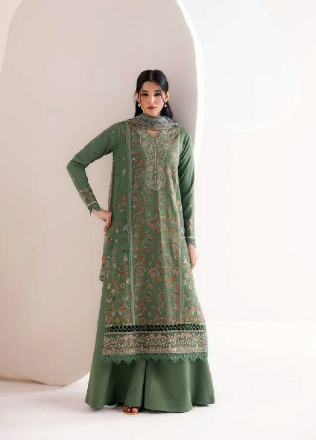 Intermix Zync by Florent Unstitched Embroidered Viscose 3 Piece Suit FL26UIZ FZ-8B - Casual Collection
