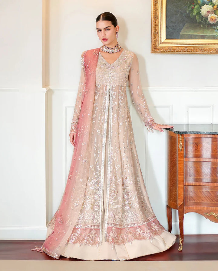 Whispers of Grace by Roheenaz Unstitched Embroidered Chiffon 3 Piece Suit RN26UWG Faye RUNCH260208 - Wedding Collection