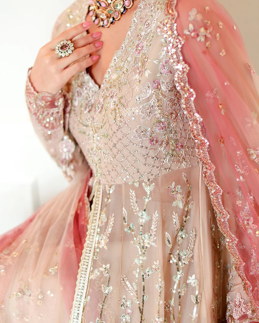 Whispers of Grace by Roheenaz Unstitched Embroidered Chiffon 3 Piece Suit RN26UWG Faye RUNCH260208 - Wedding Collection